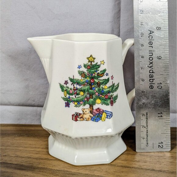 Nikko Classic Christmas Tree Sugar & Creamer Set Japan Vintage - Picture 7 of 13